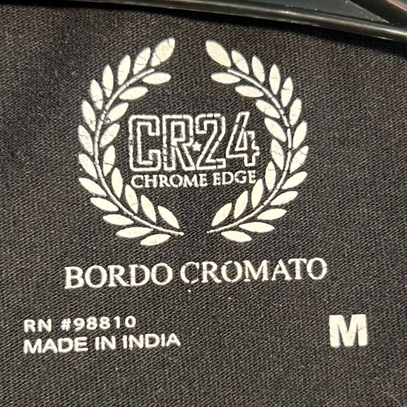 Bordo Cromato CR-24 "Culture over Clout" Black Embroidered Tee T-Shirt SZ Med - Picture 2 of 6